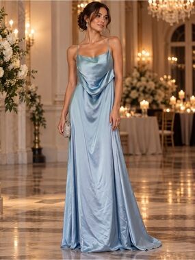 Revelry | Dresses | Revelry Sloane Luxe Chiffon Dress In Sky Blue